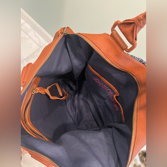 Johnny Was Viviana denim weekender bag with floral embroidery. NWT - Picture 10 of 10